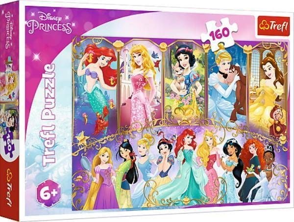 Puzzle Trefl - Disney Princess, Portretele Printeselor, 160 piese