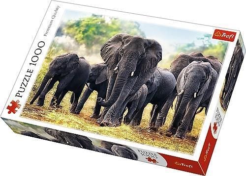 Puzzle Trefl, Elefanti Africani, 1000 piese