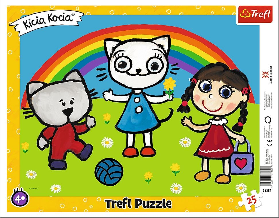 Puzzle Trefl Frame 25 piese Kitty Cat Ziua însorită a lui Trefl