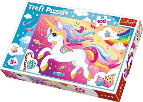 Puzzle Trefl, Frumosul unicorn, 100 piese