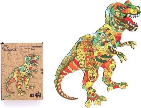 PuzzleOK Puzzle eco din lemn 129 Tyrannosaurus rex A3