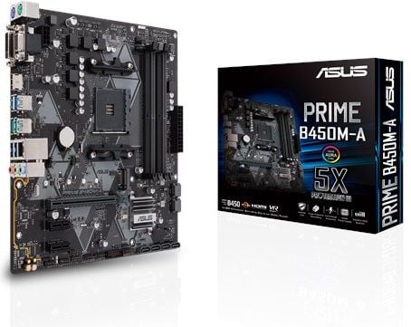 Placa de baza Asus PRIME B450M-A.