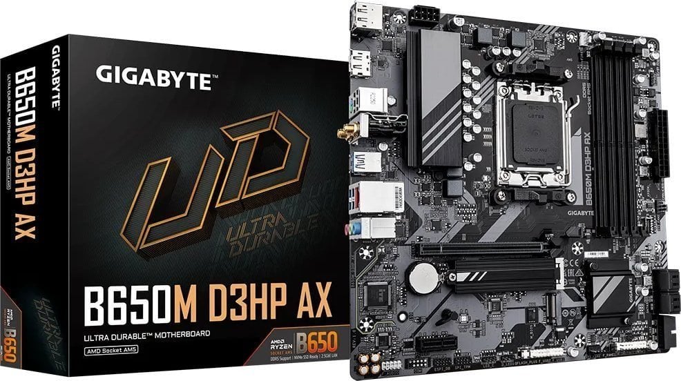 Płyta główna Gigabyte GIGABYTE B650M D3HP AX, AMD B650 Mainboard - Sockel AM5, DDR5