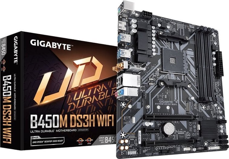 Płyta główna Gigabyte Gigabyte GA-B450M-DS3H-WIFI AMD B450 Socket AM4 micro ATX