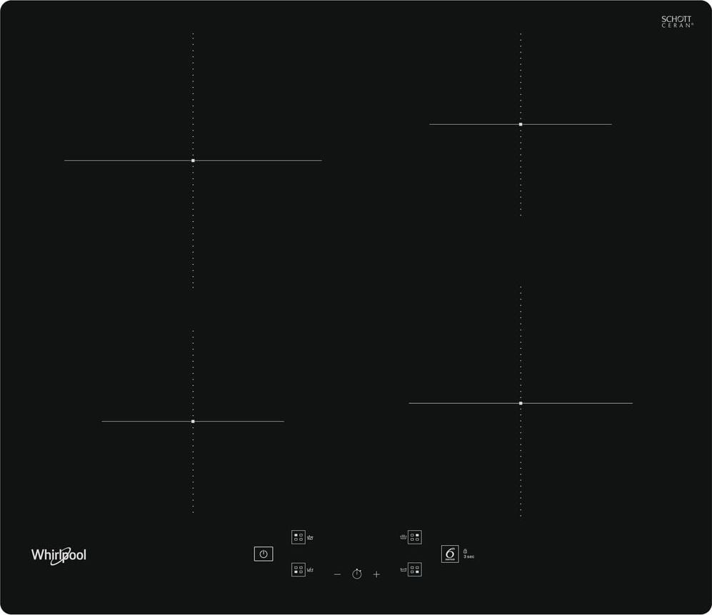 Plita incorporabila WHIRLPOOL WS Q2160 NE, Inductie, 4 arzatoare, Touch Control, Negru