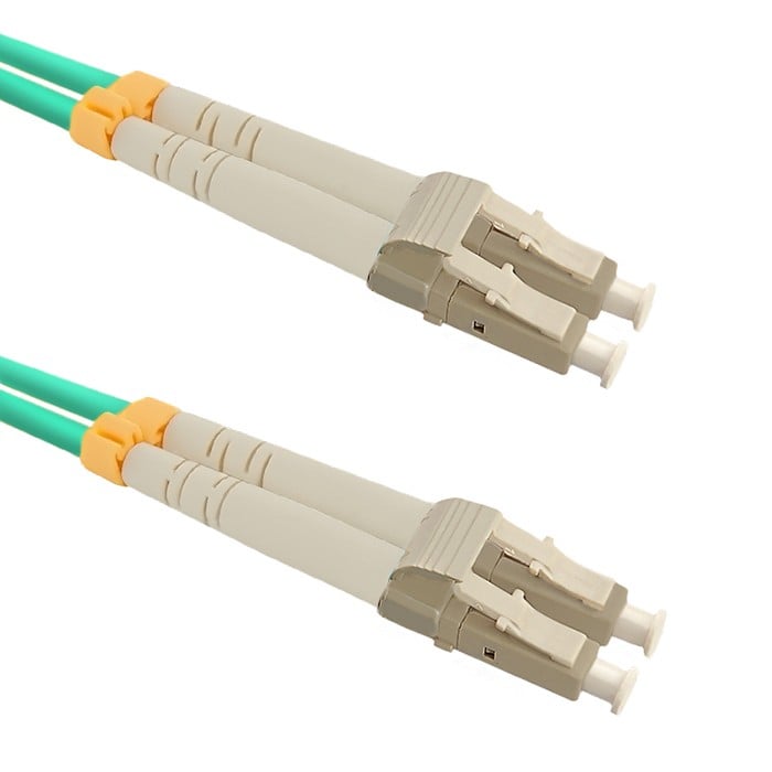 Cablu de retea din fibra optica multifunctional cu dubla conectare , Qoltec , LC/UPC LC /UPC , 50/125 , om3 , 5m