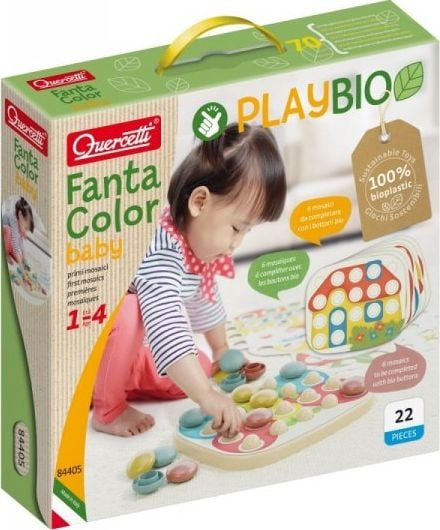 Quercetti Puzzle Playbio Fantacolor bebelus
