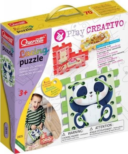 Puzzle cu sireturi Quercetti 12 Piese