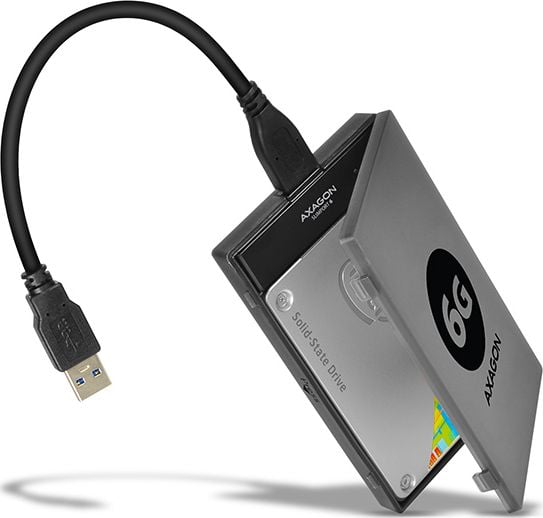 Rack Hard-disk - Rack extern Axagon ADSA-1S6, USB 3.0, compatibil 2.5 inch SATA HDD/SSD, 6 Gbit/s, Negru