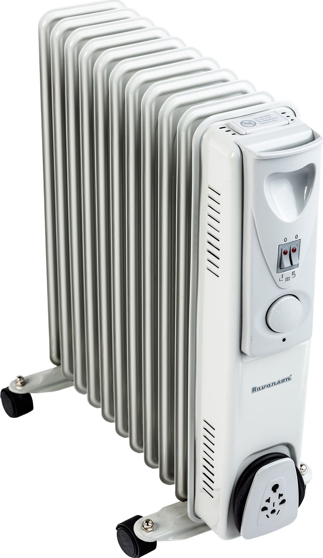 Radiator electric cu ulei Ravanson OH-11, 2000 W, 11 elementi, Gri