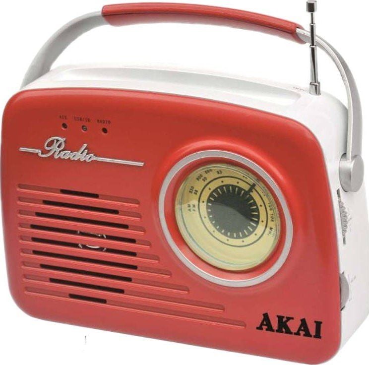 Radio Akai APR-11R, USB, SD card, Rosu