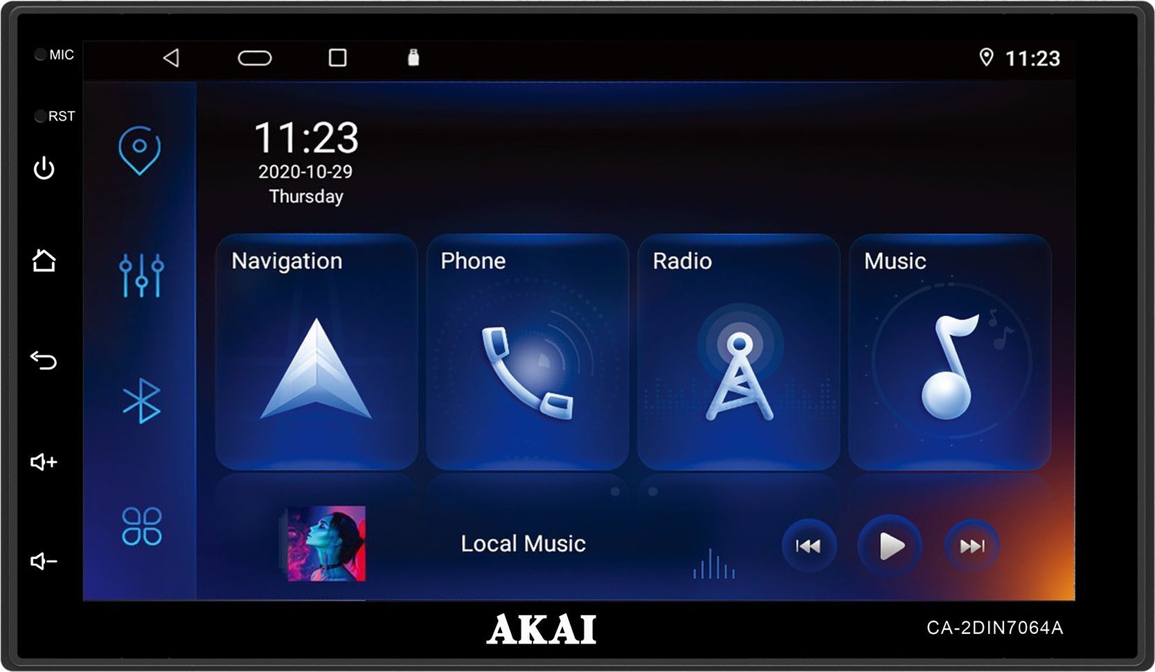 Radio auto Aiwa Radio auto 2 din cu display de 7` + Android AKAI CA-2DIN7064A