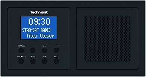 Radio cu ceas, TechniSat, DIGITRADIO UP 1, DAB + si FM, Bluetooth, 2 W, Negru