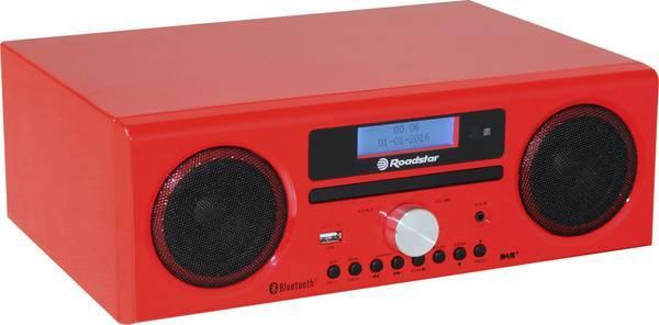 Radio DAB/FM Roadstar HRA9DBTRDL, CD-CDR-CDRW/MP3, 2 x 15W, Jack 3.5 mm, Rosu/Negru