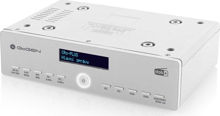 Radio de bucatarie cu DAB+ si FM GoGEN 600, 1 W, Bluetooth, LCD, ceas cu alarma