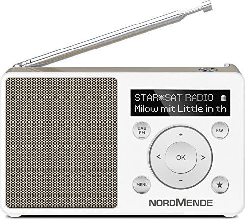 Radio portabil, Nordmende, TRANSITA 100, DAB + si FM, 1 W, Alb