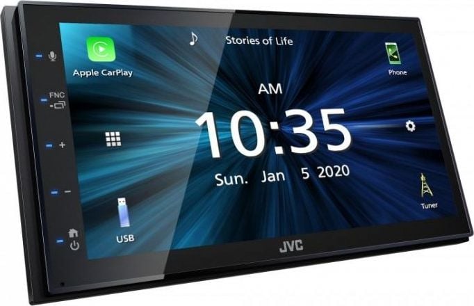 Multimedia Player auto JVC KW-M560BT 50Wx4, 6.8` ecran tactil, Apple CarPlay, Android Auto, USB Mirroring for Android, Bluetooth, 13-Band EQ