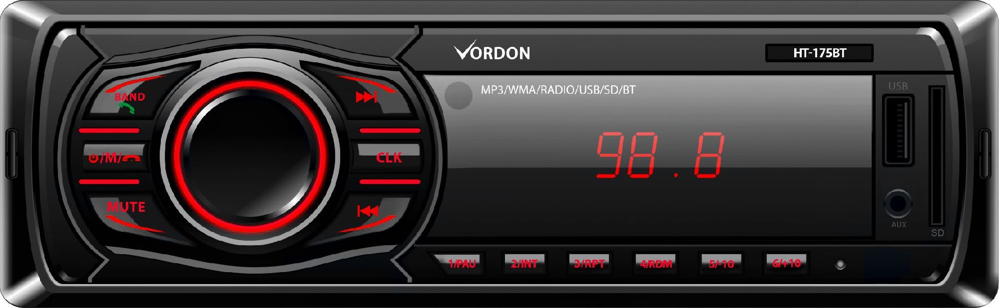 Radio, CD, DVD player auto - Player auto vordon HT-175BT