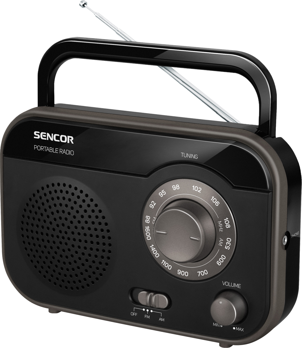 Ceasuri si Radio cu ceas - Radio Sencor SRD 210 B, 3.5 W, AM / FM, Negru