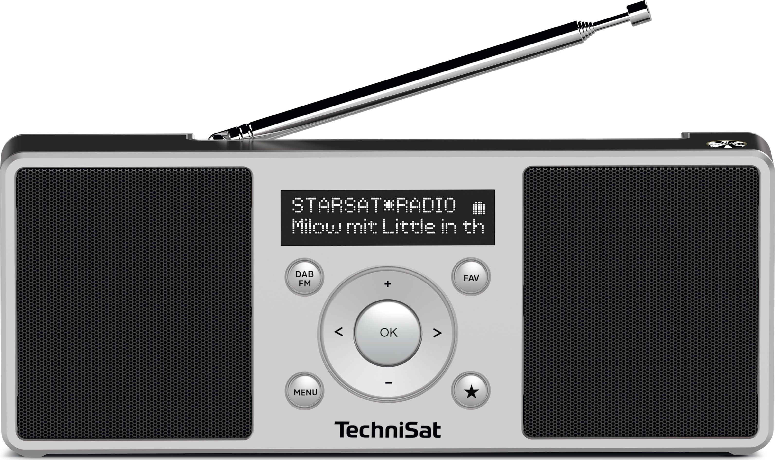 Ceasuri si Radio cu ceas - Radio TechniSat Digitradio 1S, portabil, DAB+, 2W, ecran OLED, alb/negru