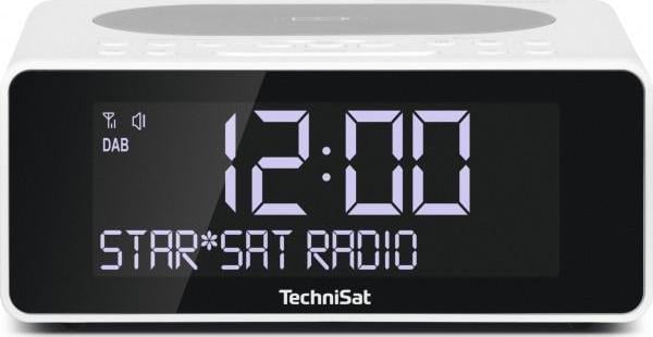 Ceasuri si Radio cu ceas - Radio cu ceas TechniSat Digitradio 52, Stereo, 4W, ecran LCD, CD player, USB, Bluetooth, functie incarcare wireless pentru Smartphone, alb/negru