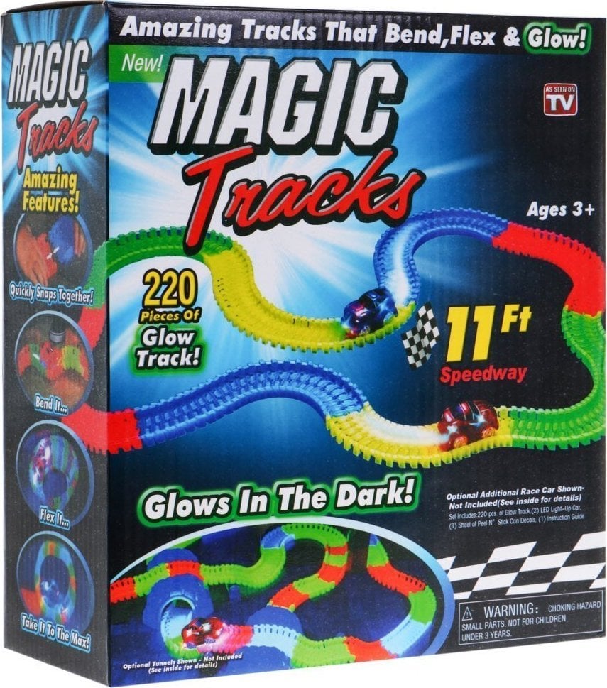 Ramiz Flexible Racing Track Glow in the Dark 220 buc. trusa de asamblare pentru copii