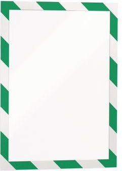 Ramka samoprzylepna DURAFRAME SECURITY verde-alb A4, 2 sztuki (DUR941)