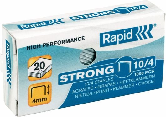 Capse Rapid Strong 10/4, otel galvanizat, 1000 bucati/cutie 24870800