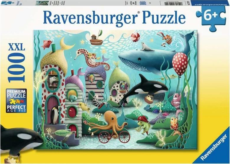 Puzzle Ravensburger XXL - Animale subacvatice, 100 piese