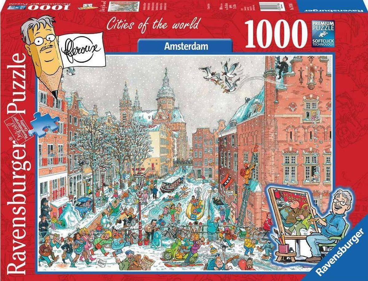Puzzle Ravensburger - Fleroux - Amsterdam, 1.000 piese (19786)