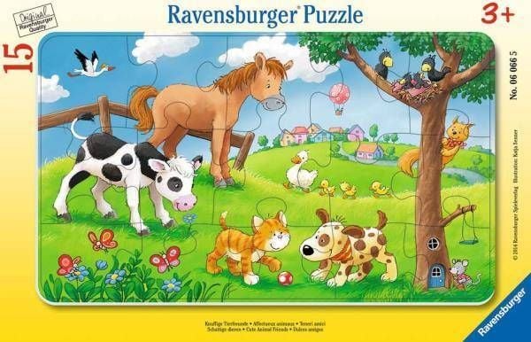 Puzzle Ravensburger - Animale Prieteni, 15 piese (06066)