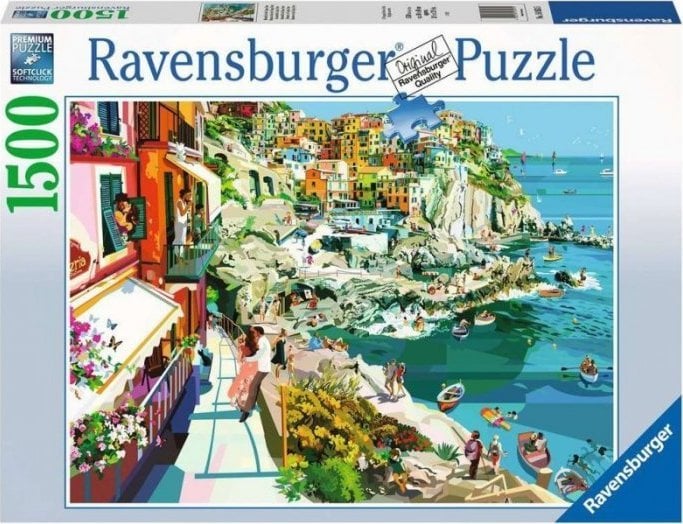 Puzzle Ravensburger - Romantism in Cinque Terre, 1500 piese