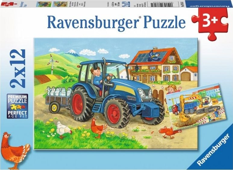 Puzzle Ravensburger - Santier, 2x12 piese (07616)