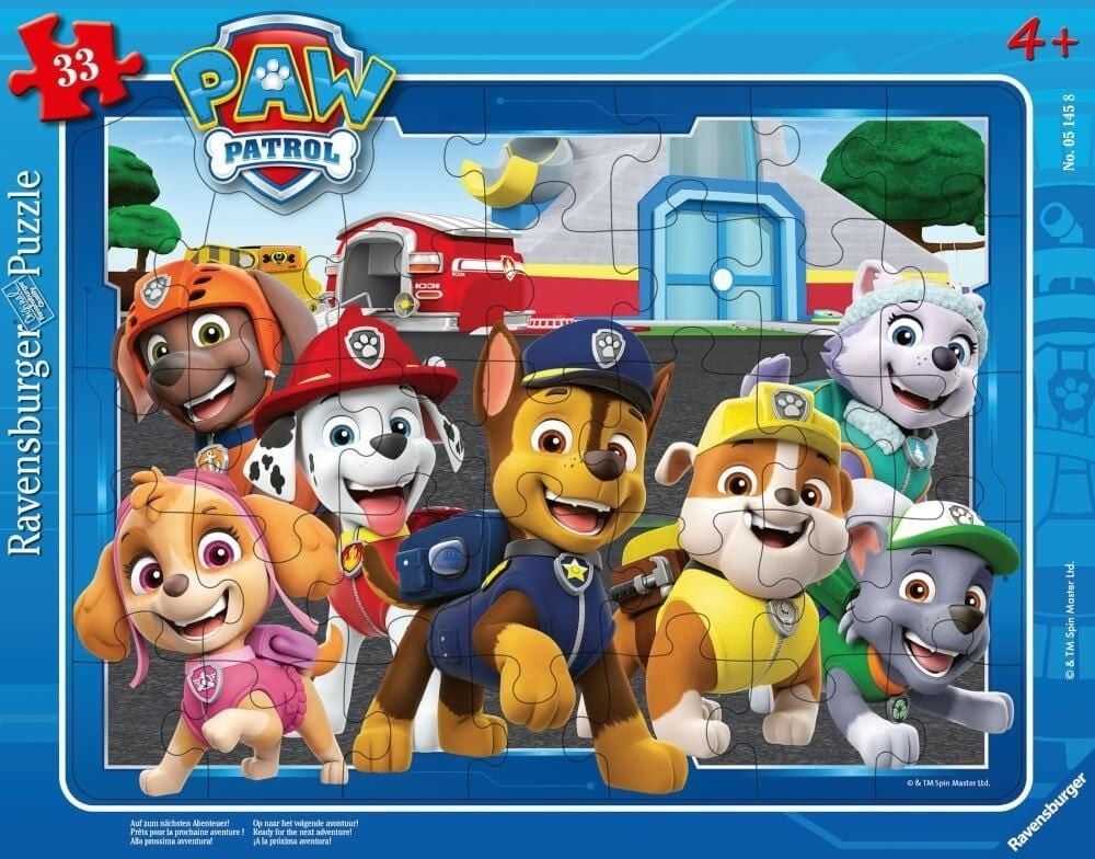 Puzzle pentru copii, Ravensburger, Paw Patrol, 33 piese