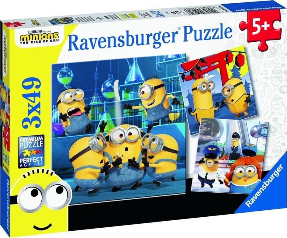 50826 RAVENSBURGER Puzzle 3x49el Minionki