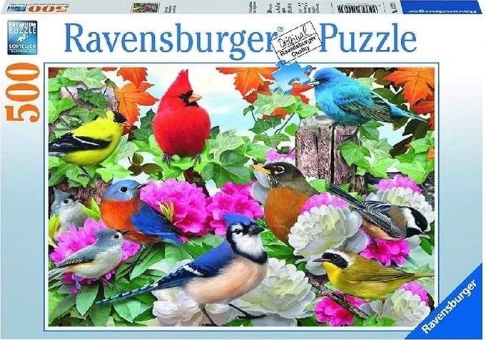 Ravensburger Puzzle 500 Ogrodowe ptaki