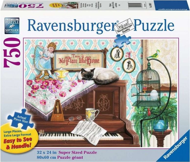 Ravensburger Puzzle 750el Pisica la pian 168002 RAVENSBURGER