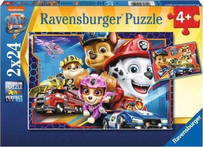 Puzzle Ravensburger - Paw Patrol, 2in 1, 2x24 piese