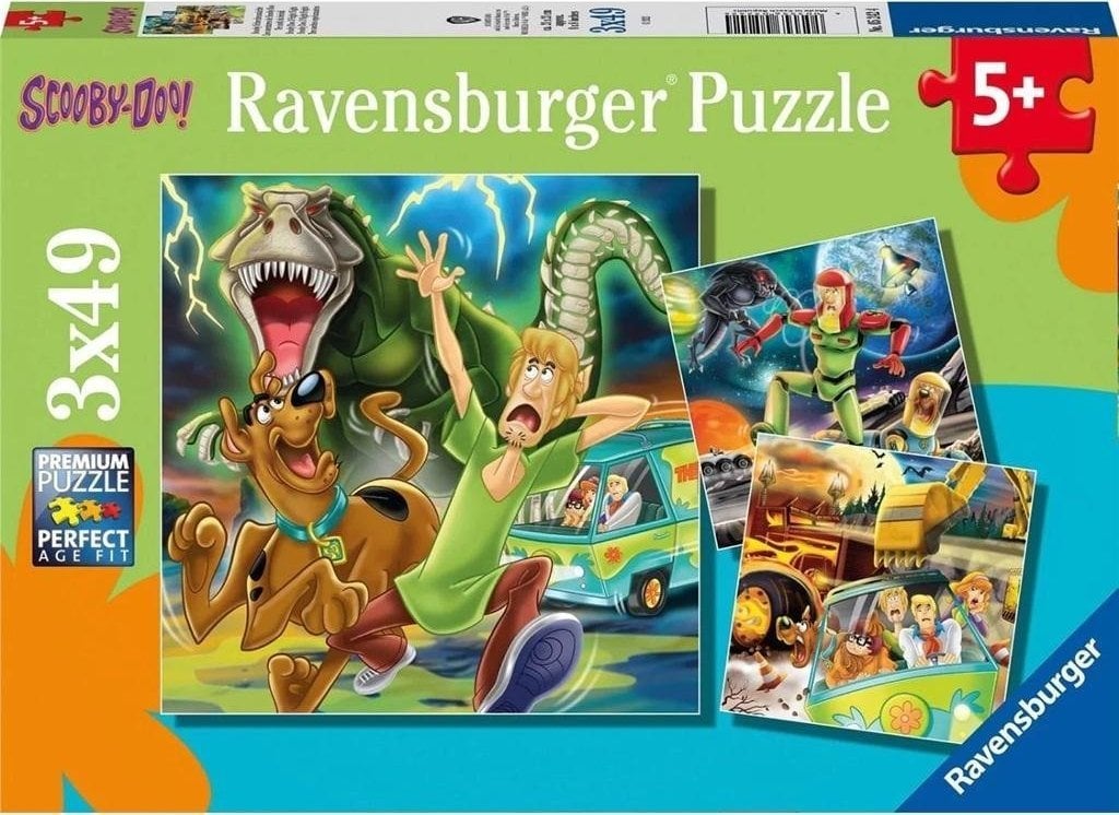 Puzzle Ravensburger - Scooby Doo, 3 in 1, 3x49 piese