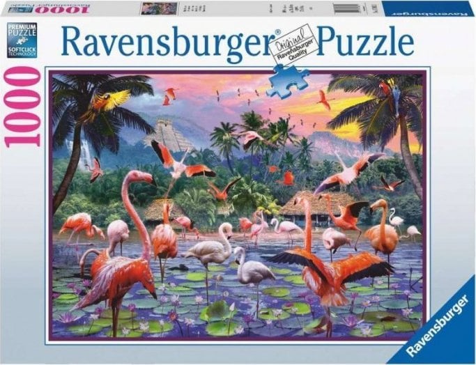 Puzzle Ravensburger - Flamingo, 1000 piese
