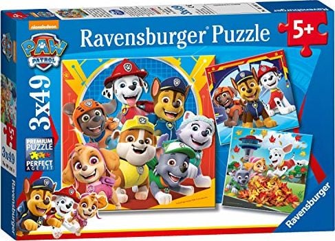 Ravensburger RVSB4 Ravensburger UK 5048 Ravensburger Paw Patrol 3 x 49 buc,