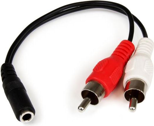 RCA (Cinch) x2 minimufă 3.5 mm, 1.5, negru (MUFMRCA)