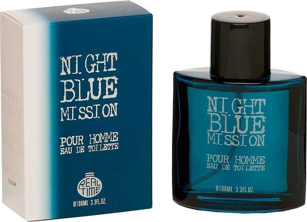 Apa de toaleta Real Time Night Blue Mission EDT 100 ml,barbati