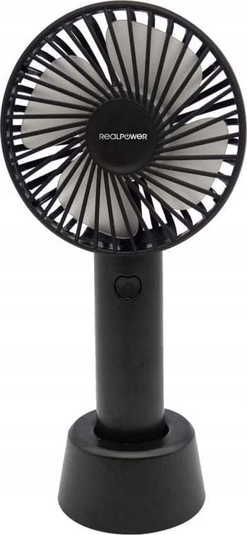 Realpower Mobile Fan, Micro-USB schwarz, Akku mit Ventilator