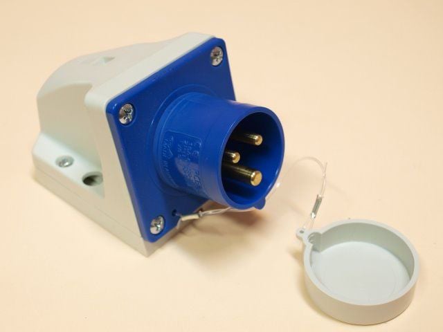 Receptoare priza cu ștecher 16A 230V 3P albastru IP44 (513-6t)