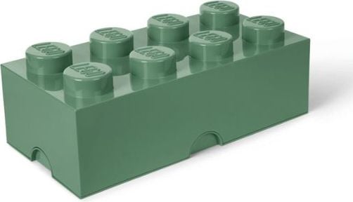 Recipient depozitare Pojemnik klocek LEGO® z 8 wypustkami (Sand Green)