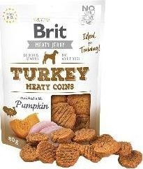 Recompense pentru caini Brit Jerky Puppy Turkey Meaty Coins, 80g