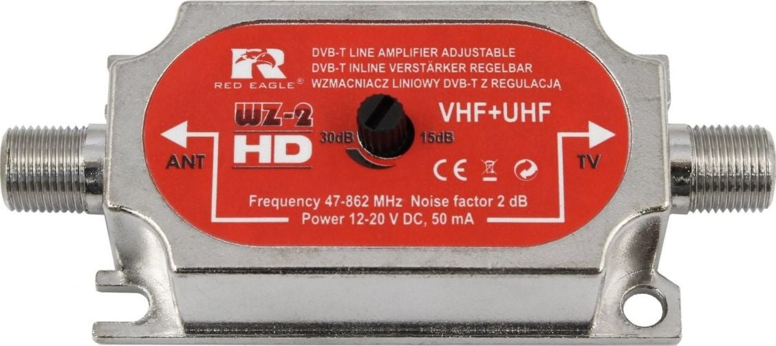 Red Eagle Linear DVB-T amplificator antenă cu reglare de +30 dB