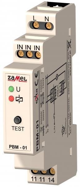 Releu bistabil, Zamel PBB-01, 230 V, Alb