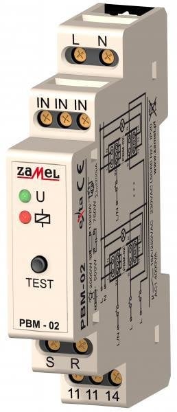 Releu bistabil, Zamel PBM-02, 230V, Alb